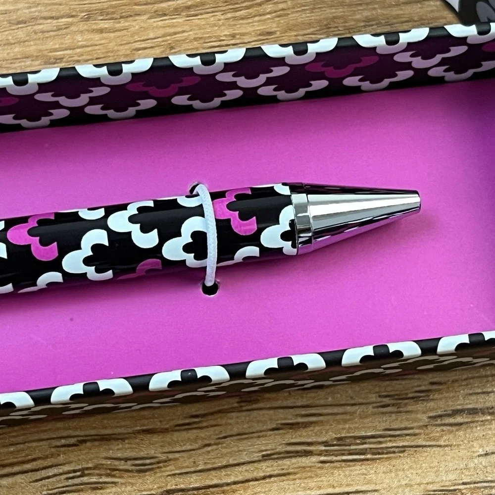 Vera Bradley Ball Point Pen in Canterberry Magenta ,‎ Black Ink NEW in Box